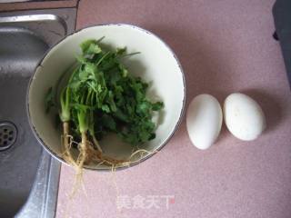 Fried Goose Eggs with Cilantro recipe