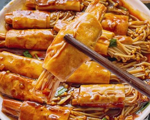 🔥low-fat Vegetarian Dishes ❗️enoki Mushroom and Tofu Rolls that are More Delicious Than Meat recipe