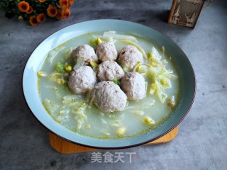 Boiled Meatballs and Cabbage Soup recipe