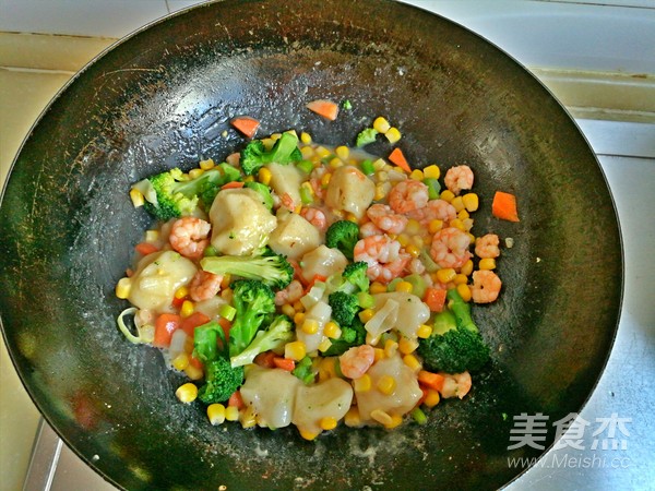 Fried Rice Cake with Shrimp recipe