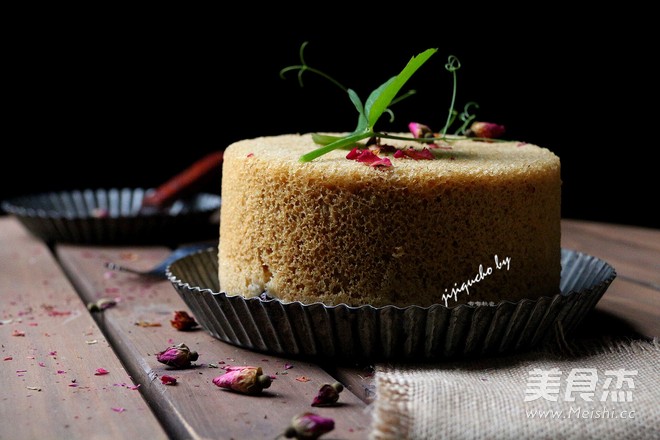 No Baking Powder Version Rose Brown Sugar Hair Cake recipe