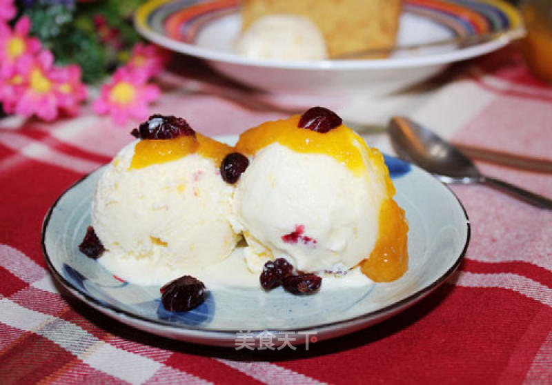 Mango Cranberry Ice Cream recipe