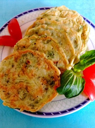 Celery and Bean Sprout Egg Pancake