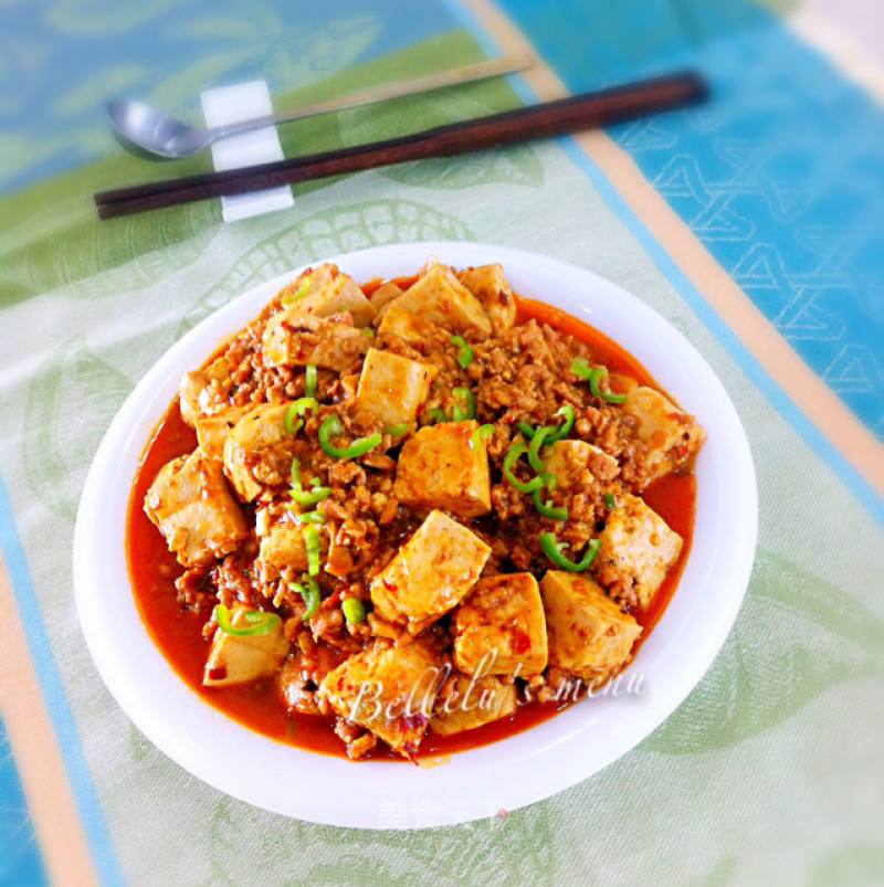 Tofu with Minced Pork in Red Oil recipe