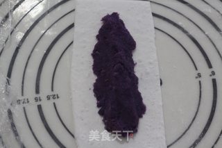 Purple Sweet Potato Sago Roll recipe