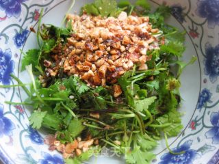 Coriander Mixed with Chopped Peanuts recipe