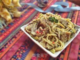 Chicken Pasta with Milky Avocado Sauce recipe