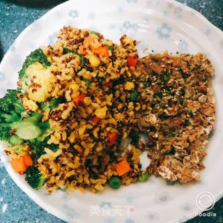 Slimming Version of Grilled Fish Fillet Curry Fried Rice recipe