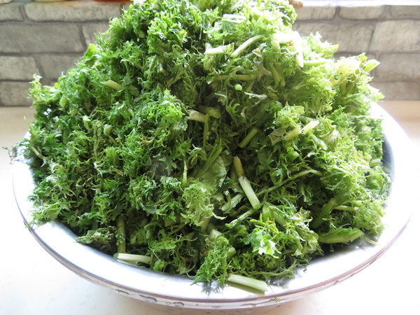 Mustard Greens Mixed with Soybeans recipe