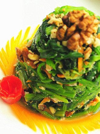Appetizing Cold Dishes, Eat A Good Appetite-walnut Spinach Tower