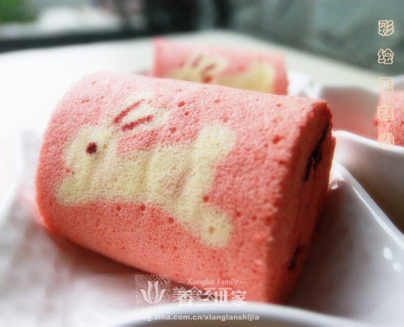 [xinmei Diy] Painted Cake Roll: Cute White Rabbit recipe