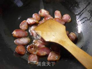 Stir-fried Zucchini with Cabbage Stalks and Spicy Sausage recipe