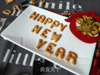 Happy New Year Letter Cookies recipe