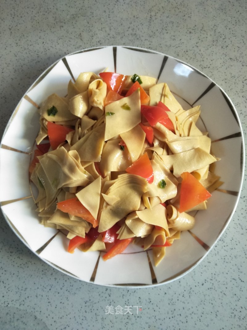 Stir-fried Dried Tofu with Sweet Pepper recipe