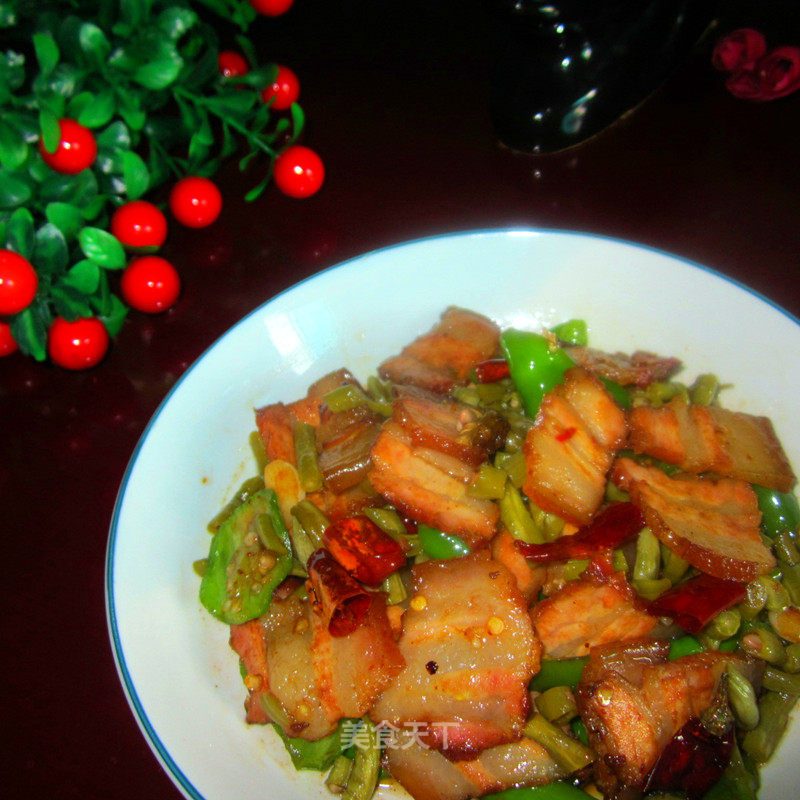 Stir-fried Bacon with Salted Beans recipe