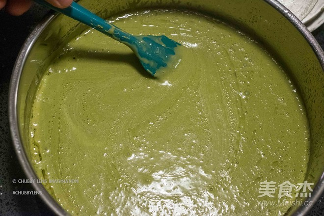 Matcha White Sugar Cake-green Tea Lunjiao Cake recipe