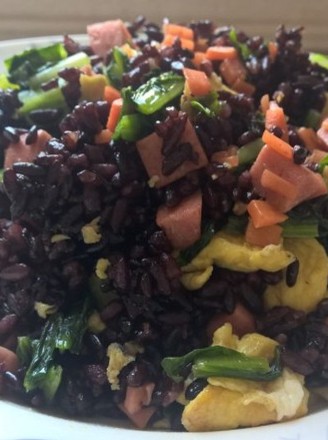 Fried Rice with Black Rice and Egg recipe