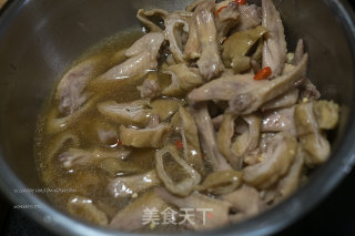 Three Treasures Marinated in Summer Honey Lees-duck Tongue, Wing Tip, Pig Intestines recipe