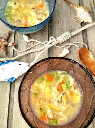 Homemade Colorful Seafood Soup recipe