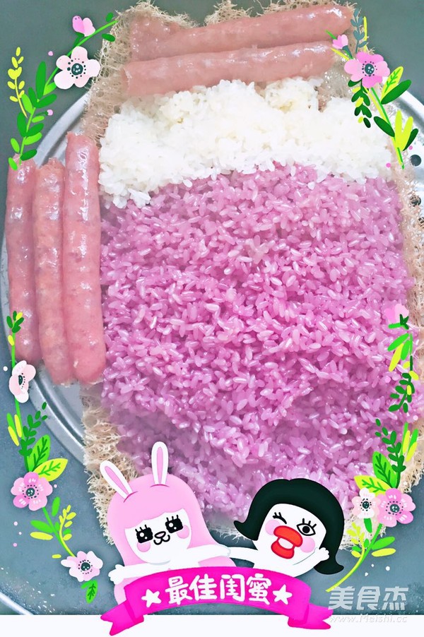 Colored Glutinous Rice for Cold Food Festival recipe