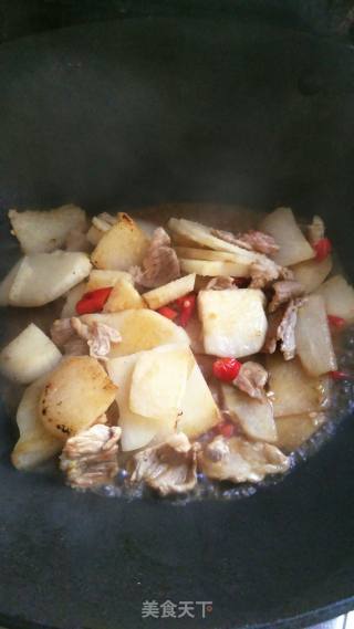 Fried Pork with Cold Potatoes recipe