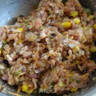 Corn and Mushroom Minced Meat Shaomai recipe