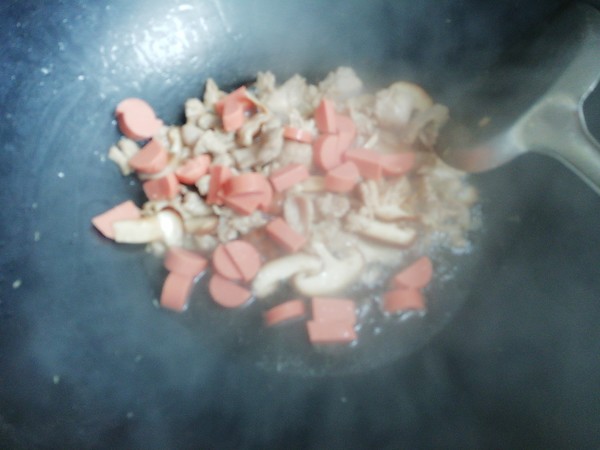Mushroom and Lean Pork Fried Rice recipe