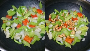 Stir-fried Cashew Nuts with Celery and Lily recipe