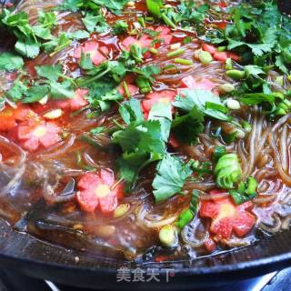 Hot and Sour Sweet Potato Noodles recipe