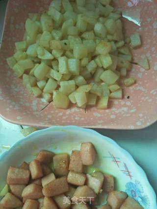 Stir-fried Three Dice recipe