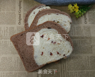 Cranberry Two-color Bread recipe