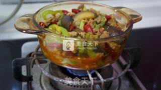 Eggplant Claypot with Minced Meat recipe