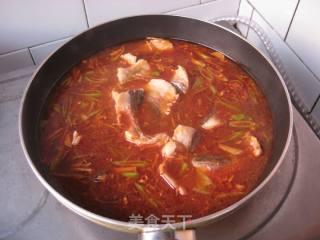 Korean Spicy Sauce Soup and Fresh Fish Hot Pot recipe