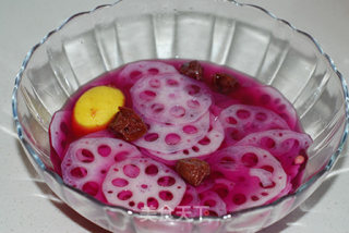 Purple Cabbage Lotus Root Slices recipe