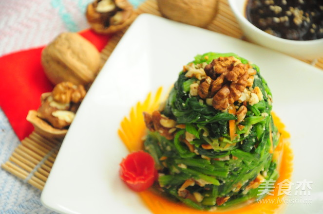 Appetizing Cold Dishes, Eat A Good Appetite-walnut Spinach Tower recipe