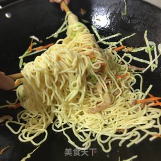 Three Silk Fried Noodles recipe