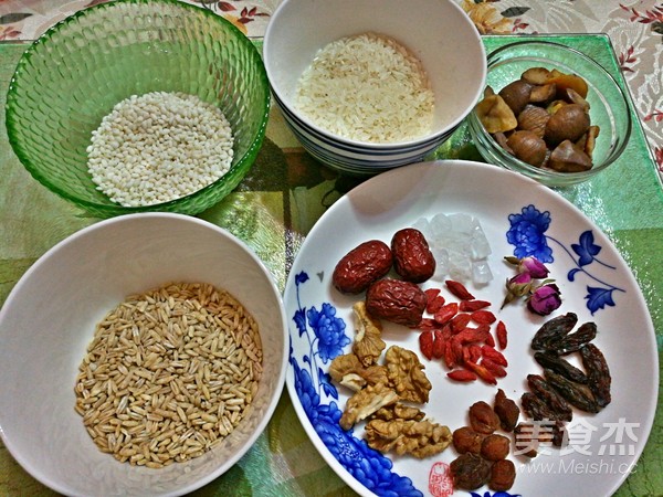 Chestnut Oatmeal Rice Porridge recipe