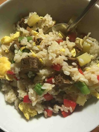 Fried Rice with Vegetables and Ham recipe
