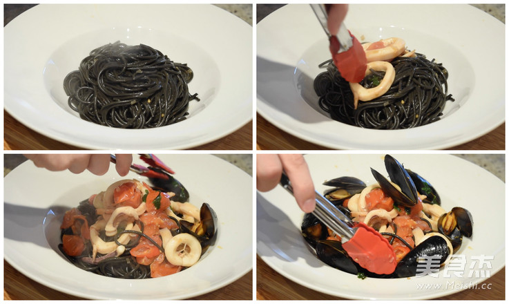 Seafood Ink Pasta recipe