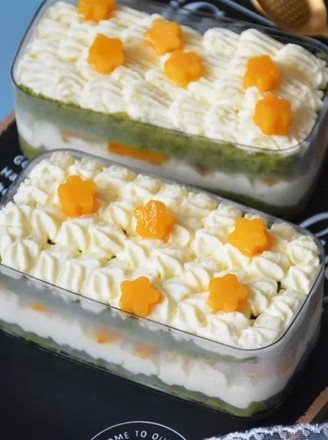 Matcha Mango Box Cake