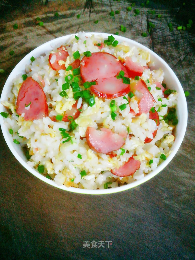 Fried Rice with Sausage and Egg recipe