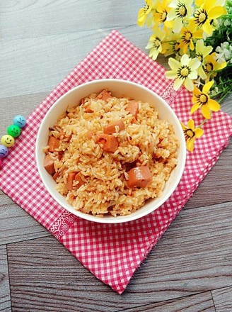 Fried Rice with Ham and Silver Bud recipe