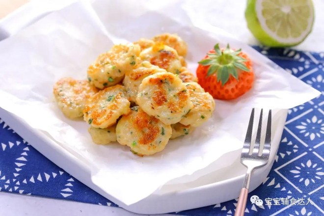 Cheese Mini Shrimp Cake [baby Food Supplement] recipe