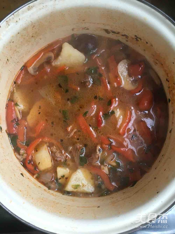 Hungarian Beef Soup recipe