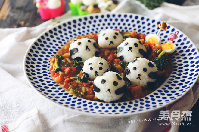 Panda Paradise of Curry Rice Ball recipe