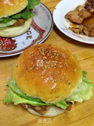 Barbecued Pork Chicken Cutlet Hamburger recipe