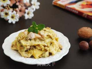 Scrambled Eggs with Mochi Clams recipe