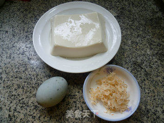 Shrimp and Preserved Egg with Tofu recipe