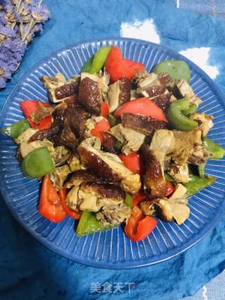 Roast Duck with Stir-fried Peppers recipe