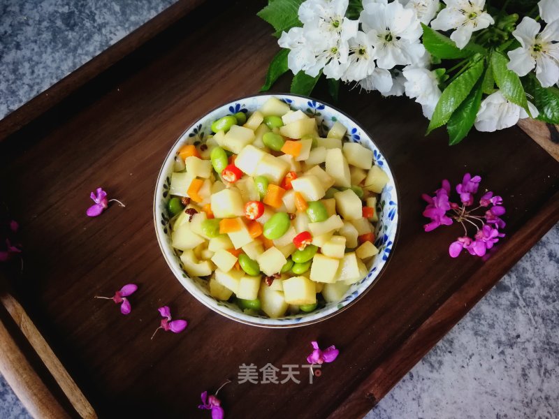 Stir-fried Edamame with Spring Bamboo Shoots recipe
